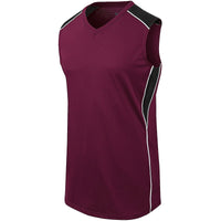 Augusta Sportswear Girls Dynamite Jersey in Maroon/Black/White  -Part of the Girls, Augusta-Products, Softball, Girls-Jersey, Shirts product lines at KanaleyCreations.com