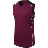 Augusta Sportswear Girls Dynamite Jersey in Maroon/Black/White  -Part of the Girls, Augusta-Products, Softball, Girls-Jersey, Shirts product lines at KanaleyCreations.com