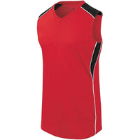 Augusta Sportswear Girls Dynamite Jersey in Scarlet/Black/White  -Part of the Girls, Augusta-Products, Softball, Girls-Jersey, Shirts product lines at KanaleyCreations.com