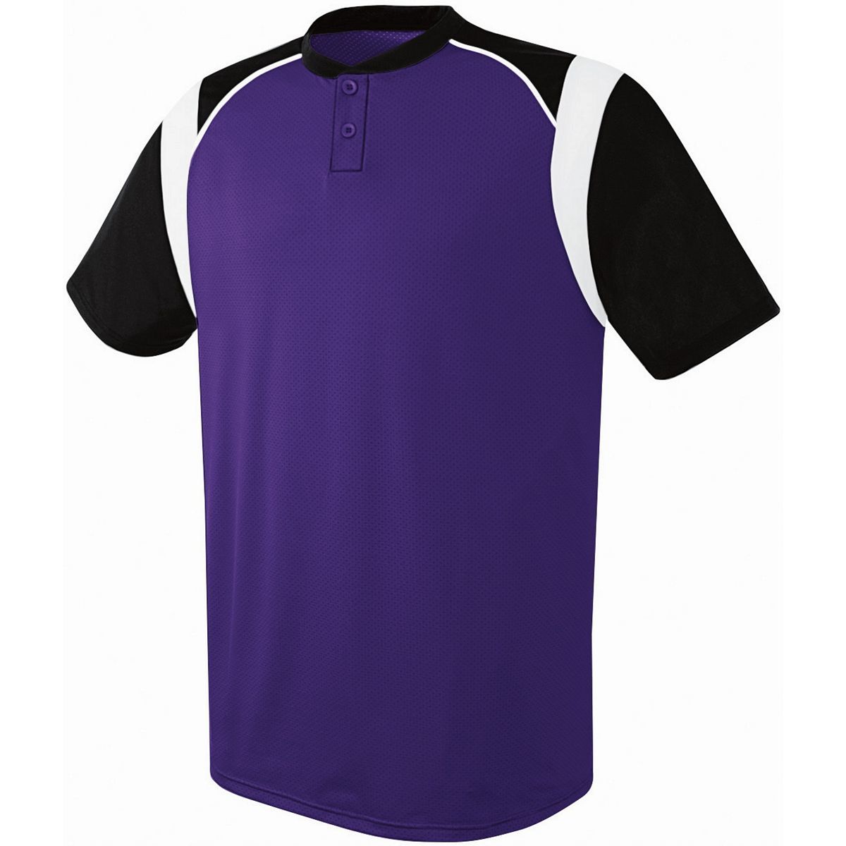 Augusta Sportswear Wildcard Two-Button Jersey in Purple/Black/White  -Part of the Adult, Adult-Jersey, Augusta-Products, Baseball, Shirts, All-Sports, All-Sports-1 product lines at KanaleyCreations.com
