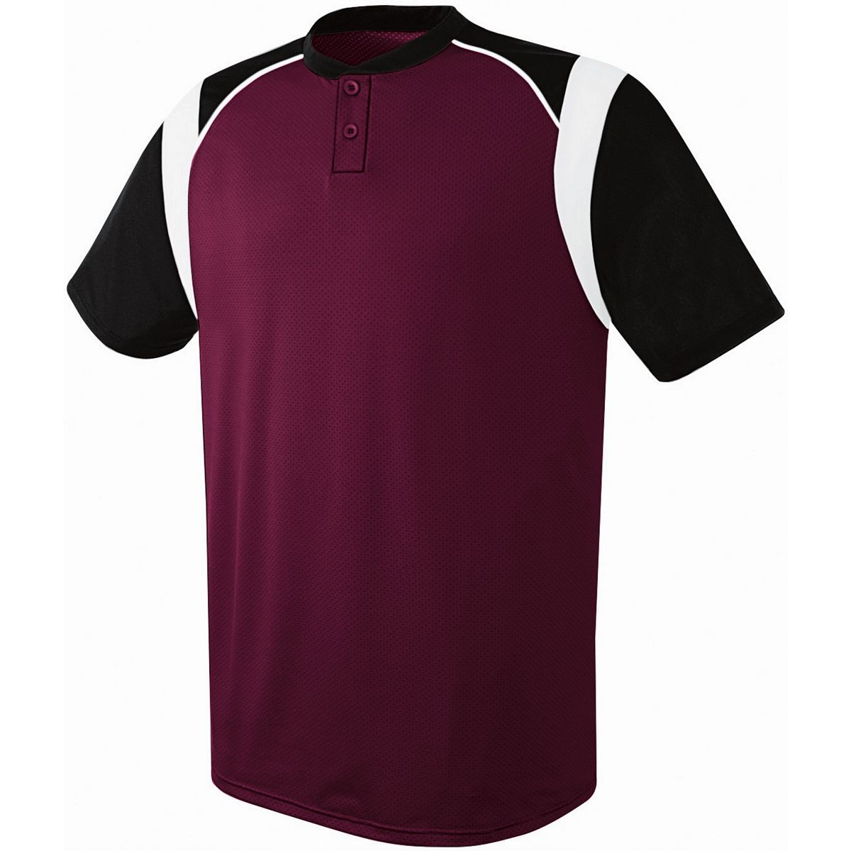 Augusta Sportswear Wildcard Two-Button Jersey in Maroon/Black/White  -Part of the Adult, Adult-Jersey, Augusta-Products, Baseball, Shirts, All-Sports, All-Sports-1 product lines at KanaleyCreations.com