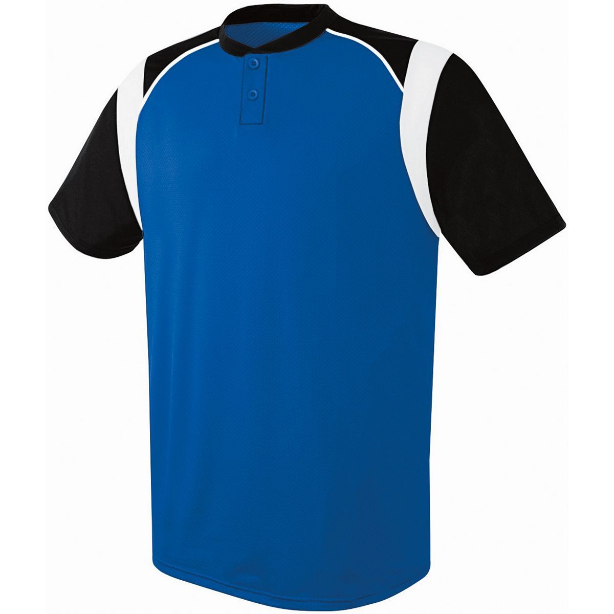 Augusta Sportswear Wildcard Two-Button Jersey in Royal/Black/White  -Part of the Adult, Adult-Jersey, Augusta-Products, Baseball, Shirts, All-Sports, All-Sports-1 product lines at KanaleyCreations.com