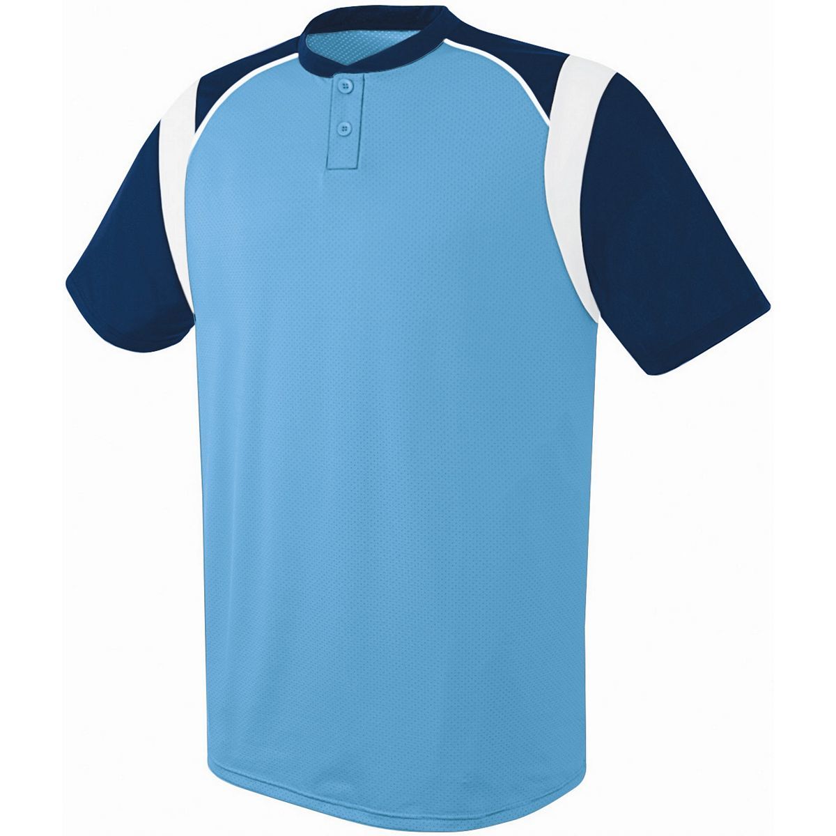 Augusta Sportswear Wildcard Two-Button Jersey in Columbia Blue/Navy/White  -Part of the Adult, Adult-Jersey, Augusta-Products, Baseball, Shirts, All-Sports, All-Sports-1 product lines at KanaleyCreations.com