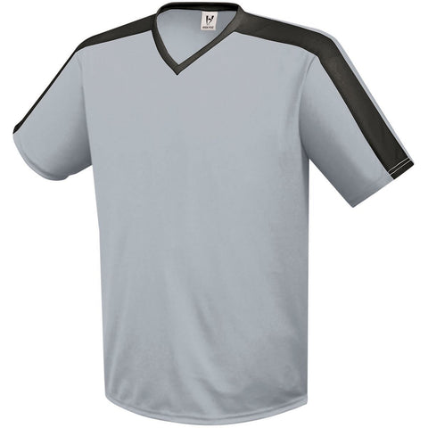 High 5 Youth Genesis Soccer Jersey in Silver Grey/Black  -Part of the Youth, Youth-Jersey, High5-Products, Soccer, Shirts, All-Sports-1 product lines at KanaleyCreations.com