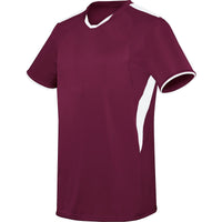 High 5 Globe Jersey in Maroon/White  -Part of the Adult, Adult-Jersey, High5-Products, Soccer, Shirts, All-Sports-1 product lines at KanaleyCreations.com