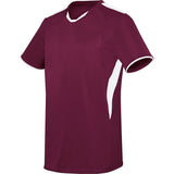 High 5 Globe Jersey in Maroon/White  -Part of the Adult, Adult-Jersey, High5-Products, Soccer, Shirts, All-Sports-1 product lines at KanaleyCreations.com