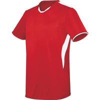 High 5 Globe Jersey in Scarlet/White  -Part of the Adult, Adult-Jersey, High5-Products, Soccer, Shirts, All-Sports-1 product lines at KanaleyCreations.com