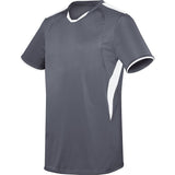 High 5 Globe Jersey in Graphite/White  -Part of the Adult, Adult-Jersey, High5-Products, Soccer, Shirts, All-Sports-1 product lines at KanaleyCreations.com