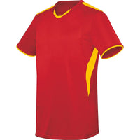 High 5 Globe Jersey in Scarlet/Athletic Gold  -Part of the Adult, Adult-Jersey, High5-Products, Soccer, Shirts, All-Sports-1 product lines at KanaleyCreations.com