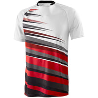 High 5 Adult Galactic Jersey in White/Black/Scarlet  -Part of the Adult, Adult-Jersey, High5-Products, Soccer, Shirts, All-Sports-1 product lines at KanaleyCreations.com