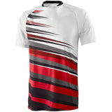 High 5 Youth Galactic Jersey in White/Black/Scarlet  -Part of the Youth, Youth-Jersey, High5-Products, Soccer, Shirts, All-Sports-1 product lines at KanaleyCreations.com