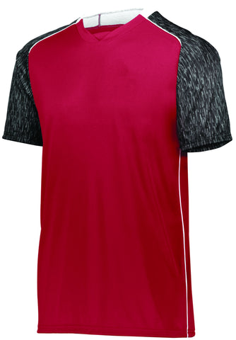 High 5 Hawthorn Soccer Jersey in Scarlet/Black Print/White  -Part of the Adult, Adult-Jersey, High5-Products, Soccer, Shirts, All-Sports-1 product lines at KanaleyCreations.com