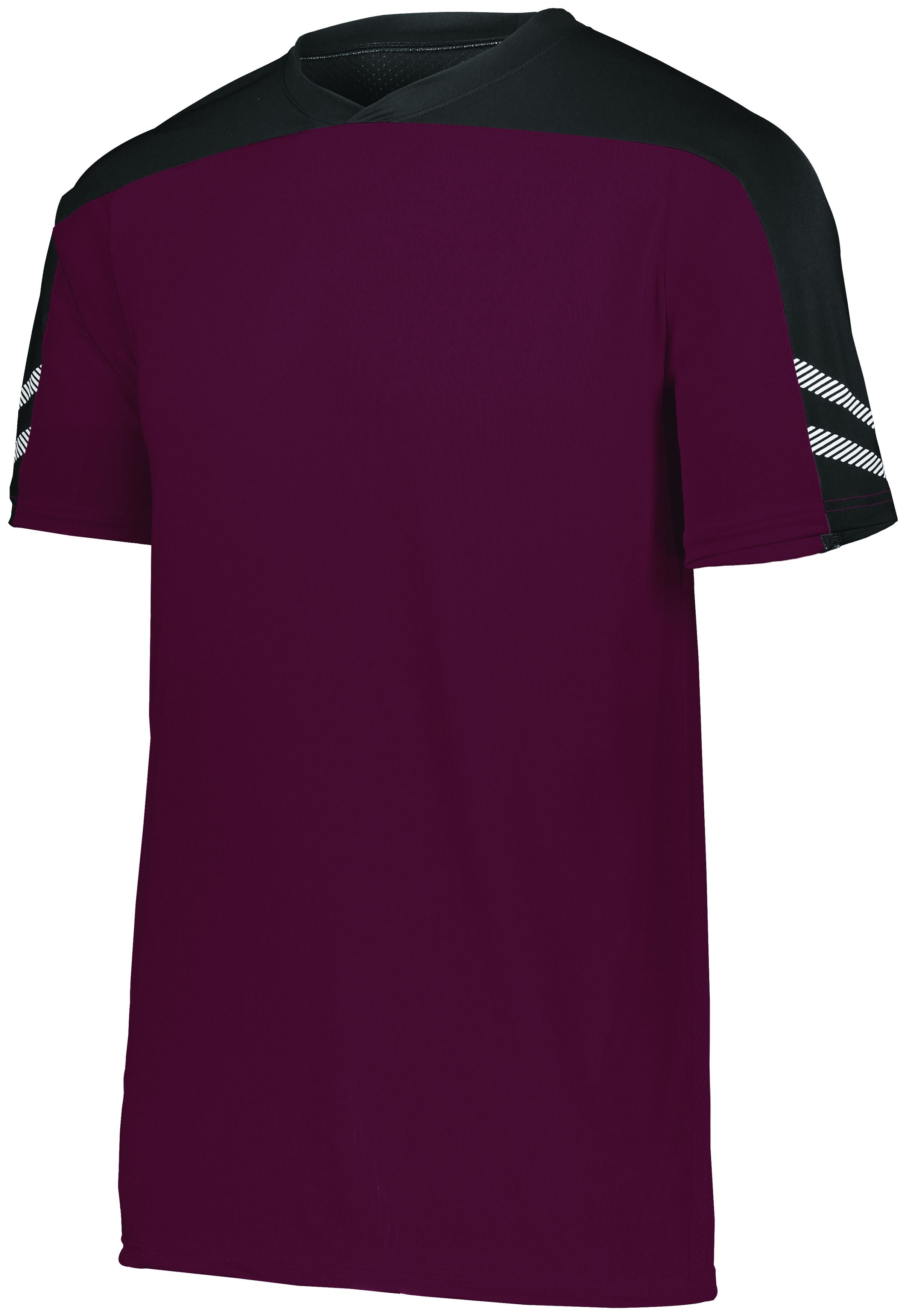High 5 Youth Anfield Soccer Jersey in Maroon/Black/White  -Part of the Youth, Youth-Jersey, High5-Products, Soccer, Shirts, All-Sports-1 product lines at KanaleyCreations.com