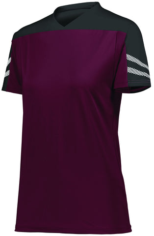 High 5 Ladies Anfield Soccer Jersey in Maroon/Black/White  -Part of the Ladies, Ladies-Jersey, High5-Products, Soccer, Shirts, All-Sports-1 product lines at KanaleyCreations.com