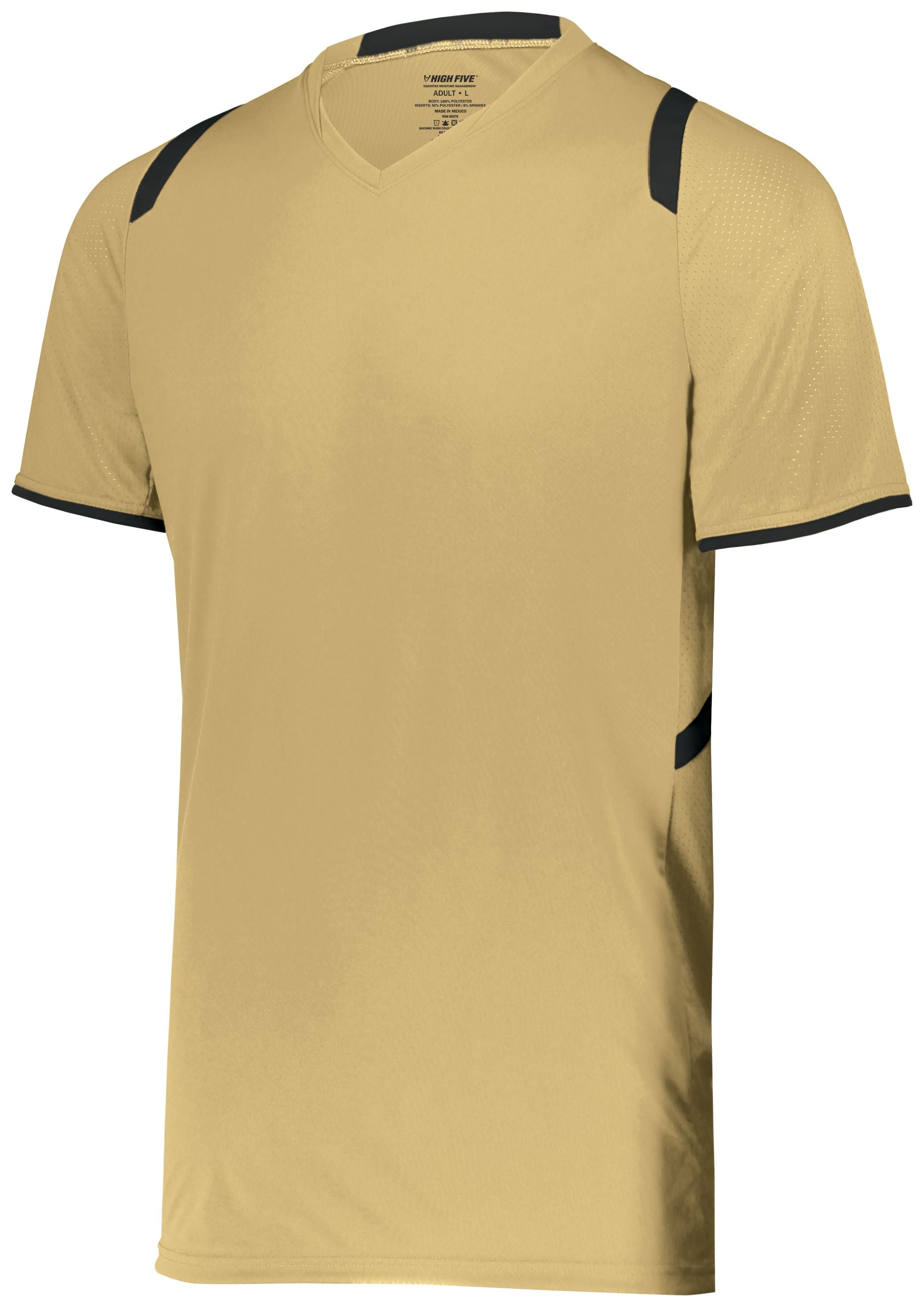 High 5 Youth Millennium Soccer Jersey in Vegas Gold/Black  -Part of the Youth, Youth-Jersey, High5-Products, Soccer, Shirts, All-Sports-1 product lines at KanaleyCreations.com