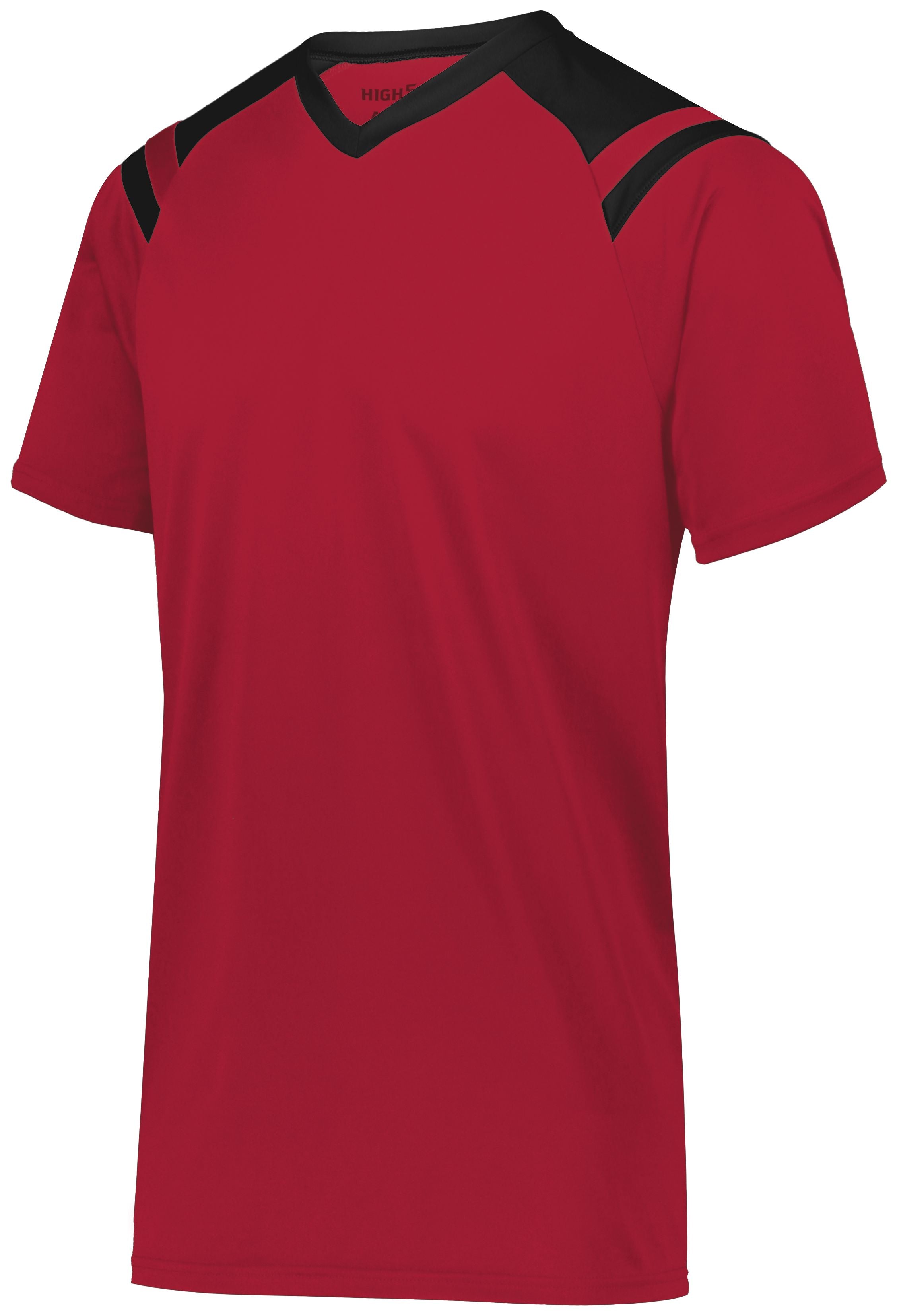 High 5 Youth Sheffield Jersey in Scarlet/Black  -Part of the Youth, Youth-Jersey, High5-Products, Soccer, Shirts, All-Sports-1, Sheffield-Soccer-Jerseys product lines at KanaleyCreations.com