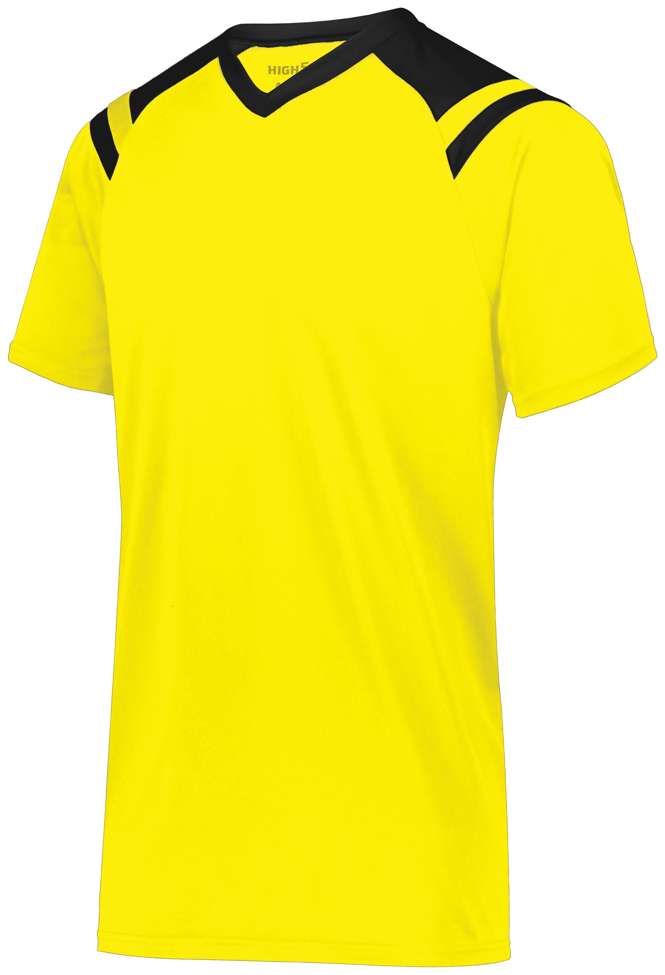 High 5 Youth Sheffield Jersey in Electric Yellow/Black  -Part of the Youth, Youth-Jersey, High5-Products, Soccer, Shirts, All-Sports-1, Sheffield-Soccer-Jerseys product lines at KanaleyCreations.com