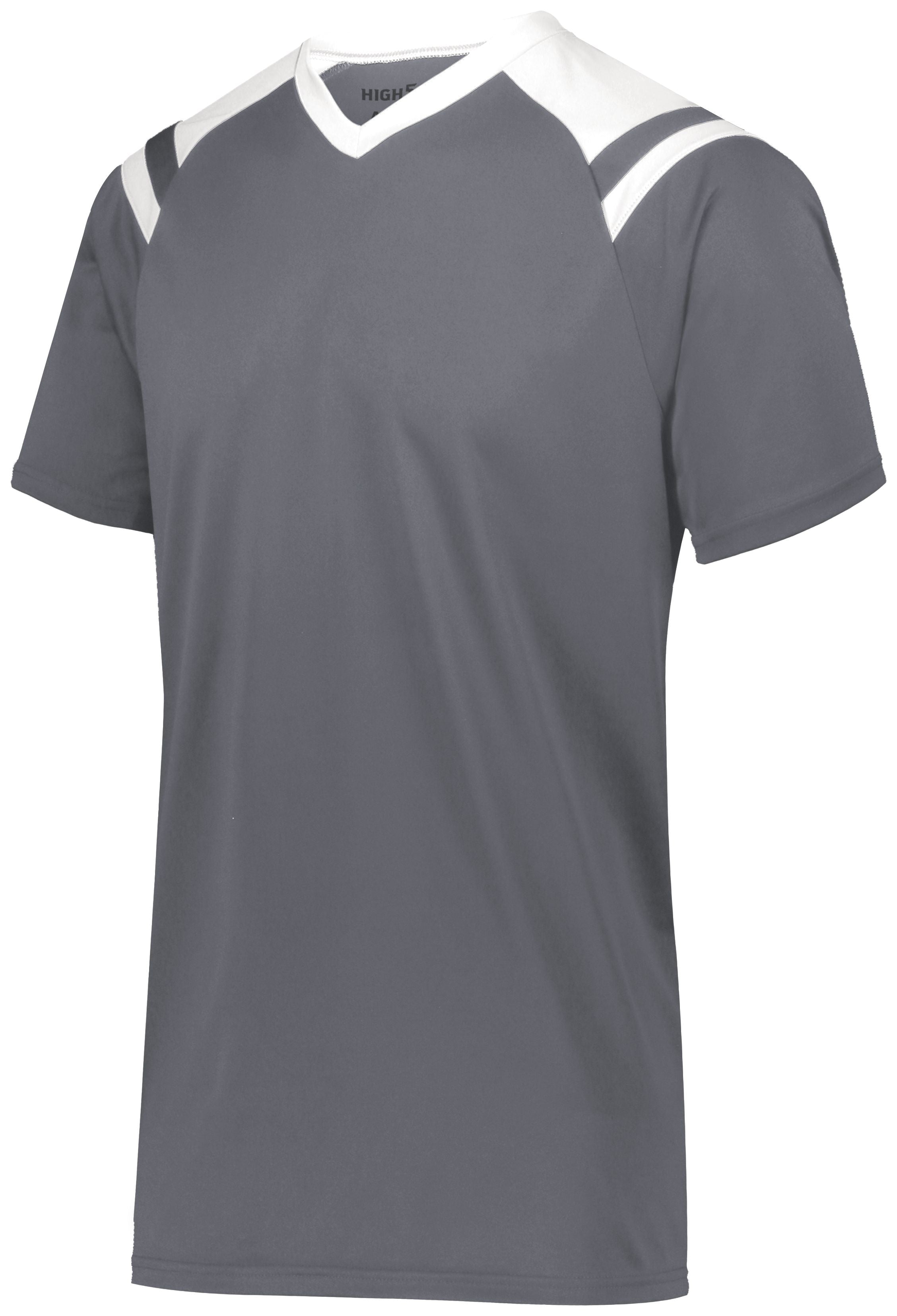 High 5 Sheffield Jersey in Graphite/White  -Part of the Adult, Adult-Jersey, High5-Products, Soccer, Shirts, All-Sports-1, Sheffield-Soccer-Jerseys product lines at KanaleyCreations.com