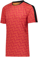 High 5 Youth Hypervolt Jersey in Scarlet Print/Black  -Part of the Youth, Youth-Jersey, High5-Products, Soccer, Shirts, All-Sports-1 product lines at KanaleyCreations.com