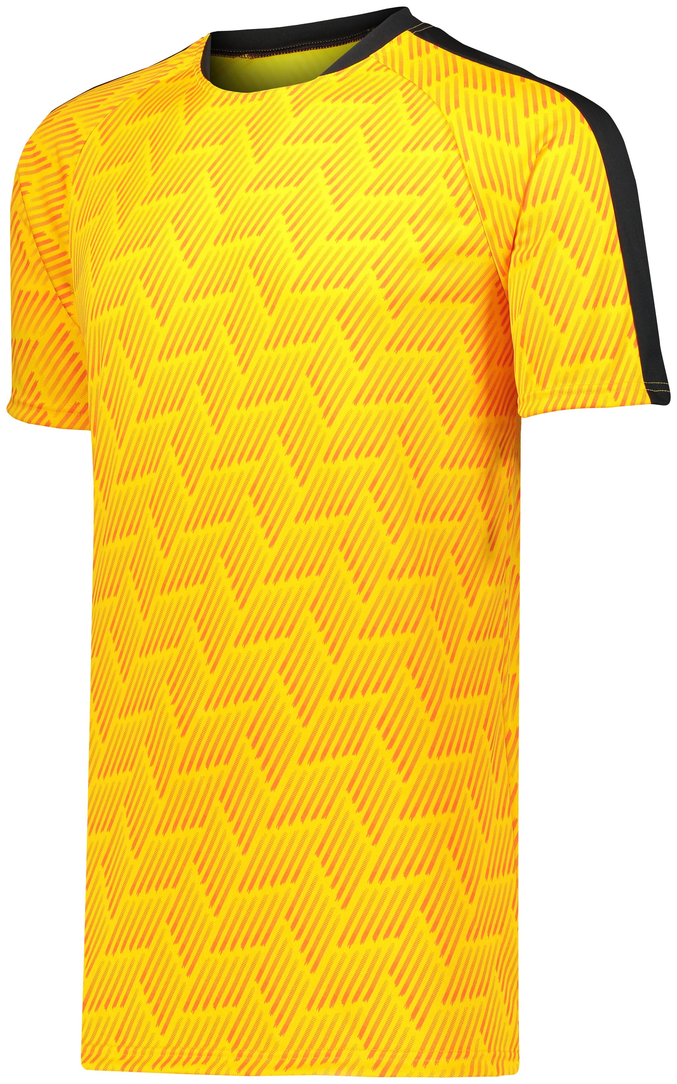 High 5 Youth Hypervolt Jersey in Power Yellow Print/Black  -Part of the Youth, Youth-Jersey, High5-Products, Soccer, Shirts, All-Sports-1 product lines at KanaleyCreations.com