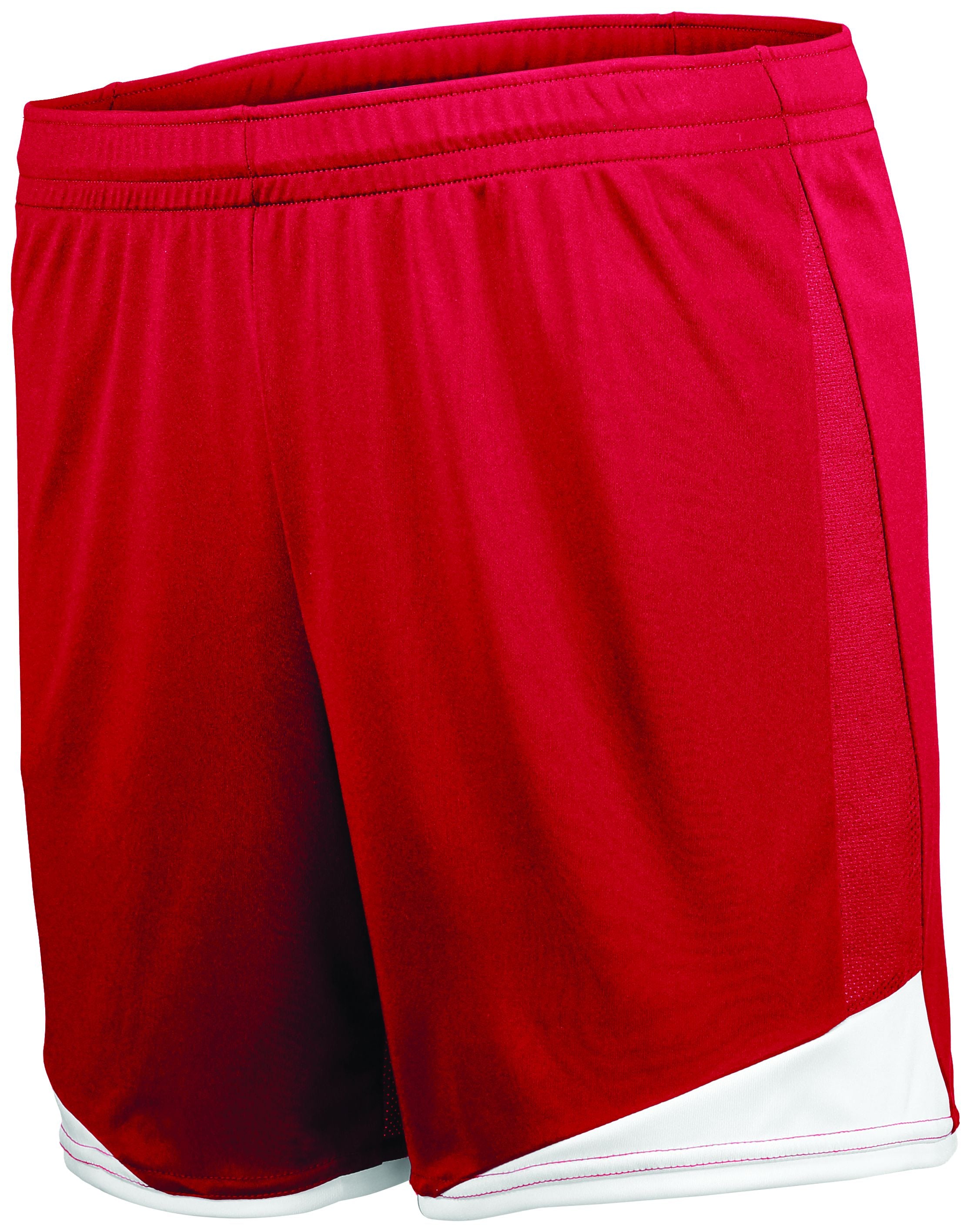 High 5 Ladies Stamford Soccer Shorts in Scarlet/White  -Part of the Ladies, Ladies-Shorts, High5-Products, Soccer, All-Sports-1 product lines at KanaleyCreations.com