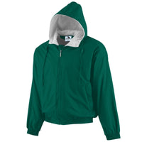 Augusta Sportswear Hooded Taffeta Jacket/Fleece Lined in Dark Green  -Part of the Adult, Adult-Jacket, Augusta-Products, Outerwear product lines at KanaleyCreations.com