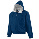 Augusta Sportswear Hooded Taffeta Jacket/Fleece Lined in Navy  -Part of the Adult, Adult-Jacket, Augusta-Products, Outerwear product lines at KanaleyCreations.com