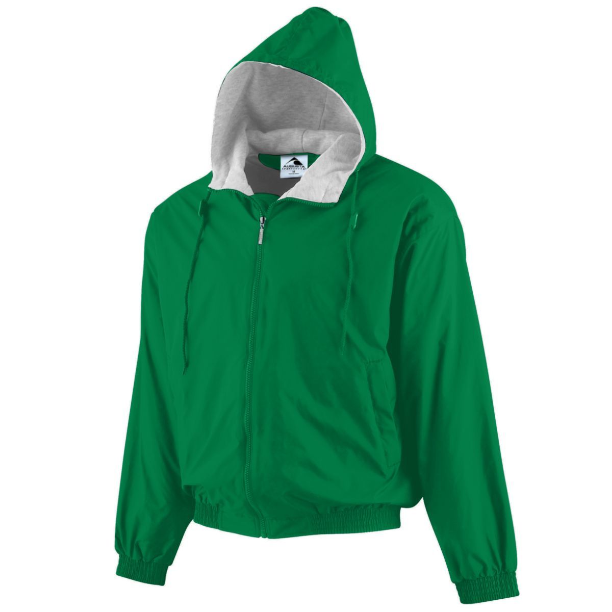 Augusta Sportswear Youth Hooded Taffeta Jacket/Fleece Lined in Kelly  -Part of the Youth, Youth-Jacket, Augusta-Products, Outerwear product lines at KanaleyCreations.com