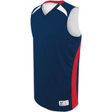 Holloway Youth Campus Reversible Jersey in Navy/Scarlet/White  -Part of the Youth, Youth-Jersey, Basketball, Holloway, Shirts, All-Sports, All-Sports-1 product lines at KanaleyCreations.com