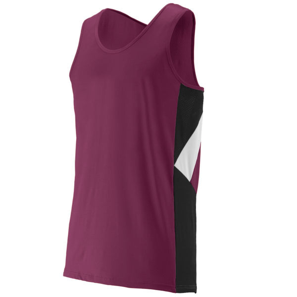Augusta Sportswear Sprint Jersey in Maroon/Black/White  -Part of the Adult, Adult-Jersey, Augusta-Products, Track-Field, Shirts product lines at KanaleyCreations.com