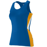 Augusta Sportswear Ladies Sprint Jersey in Royal/Gold/White  -Part of the Ladies, Ladies-Jersey, Augusta-Products, Track-Field, Shirts product lines at KanaleyCreations.com