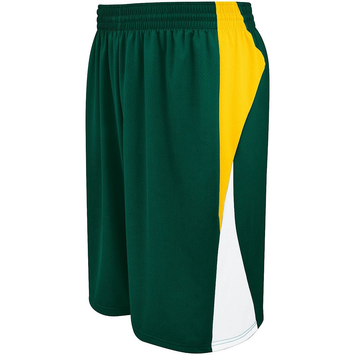 Holloway Campus Reversible Shorts in Forest/Athletic Gold/White  -Part of the Adult, Adult-Shorts, Basketball, Holloway, All-Sports, All-Sports-1 product lines at KanaleyCreations.com