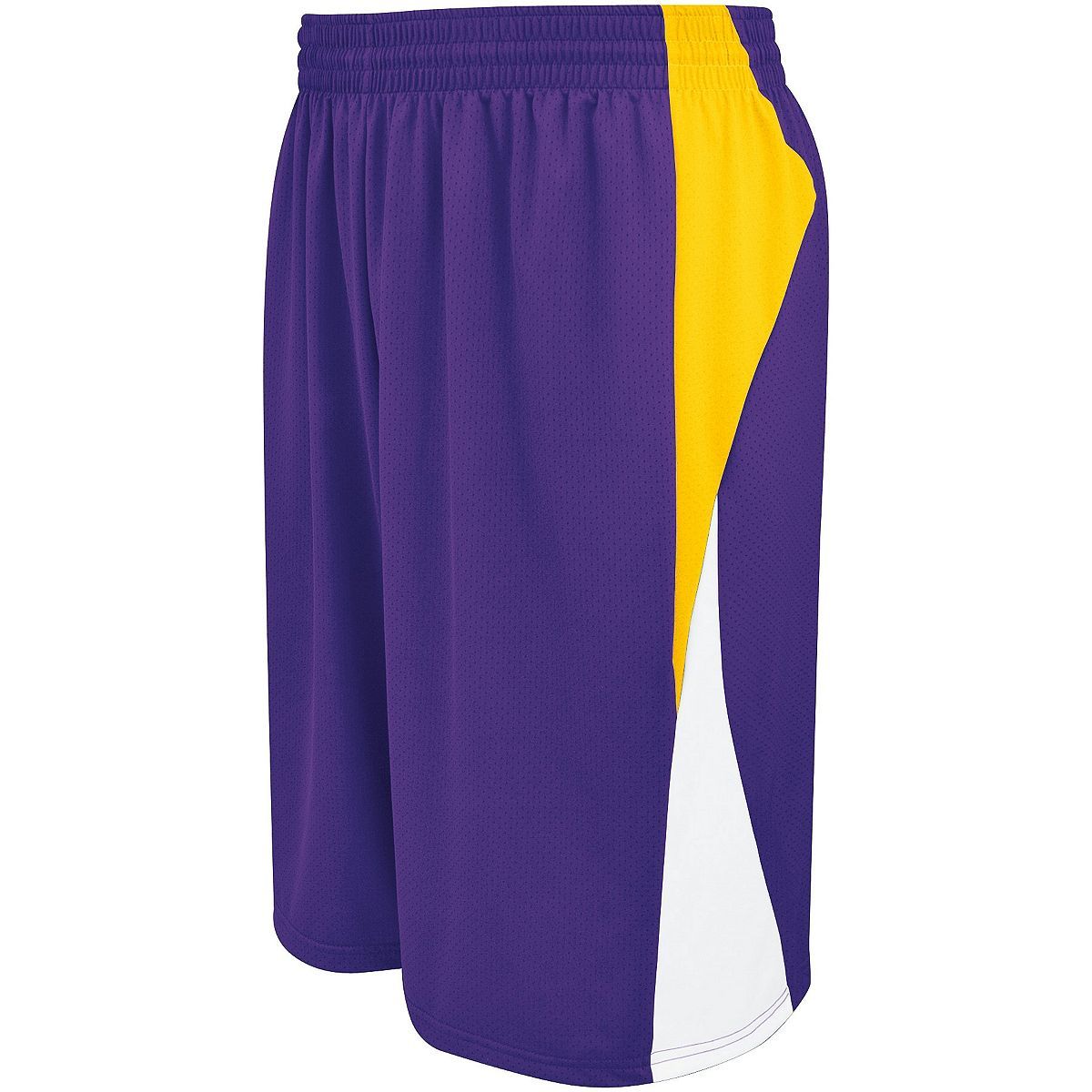 Holloway Campus Reversible Shorts in Purple/Athletic Gold/White  -Part of the Adult, Adult-Shorts, Basketball, Holloway, All-Sports, All-Sports-1 product lines at KanaleyCreations.com