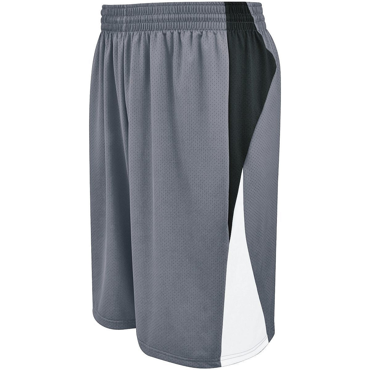 Holloway Youth Campus Reversible Shorts in Graphite/Black/White  -Part of the Youth, Youth-Shorts, Basketball, Holloway, All-Sports, All-Sports-1 product lines at KanaleyCreations.com