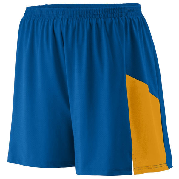 Augusta Sportswear Sprint Shorts in Royal/Gold  -Part of the Adult, Adult-Shorts, Augusta-Products, Track-Field product lines at KanaleyCreations.com