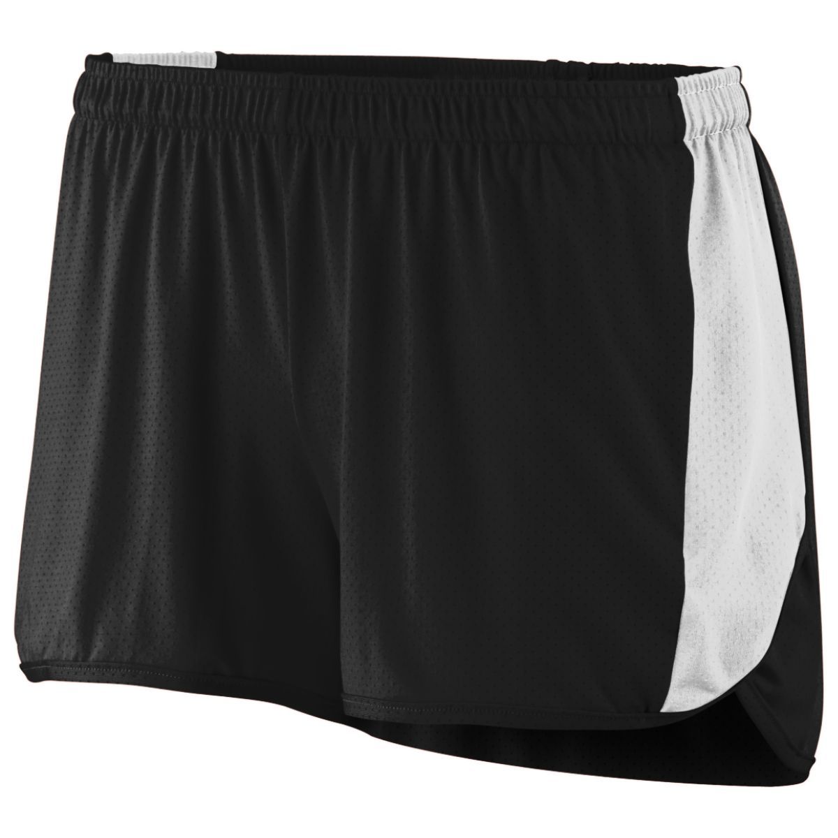 Augusta Sportswear Ladies Sprint Shorts in Black/White  -Part of the Ladies, Ladies-Shorts, Augusta-Products, Track-Field product lines at KanaleyCreations.com