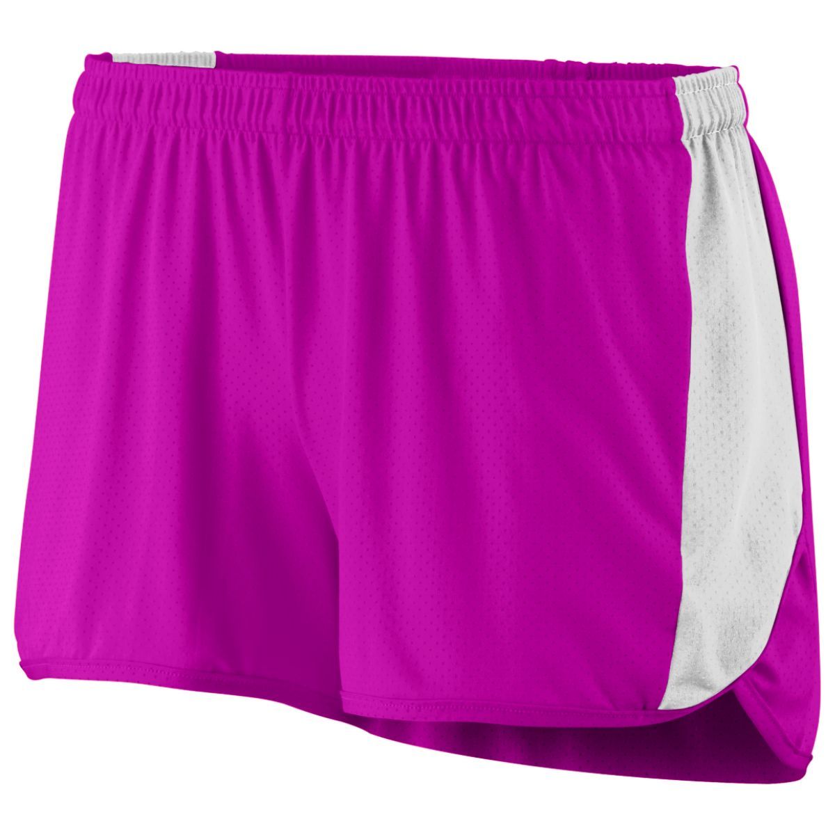 Augusta Sportswear Ladies Sprint Shorts in Power Pink/White  -Part of the Ladies, Ladies-Shorts, Augusta-Products, Track-Field product lines at KanaleyCreations.com