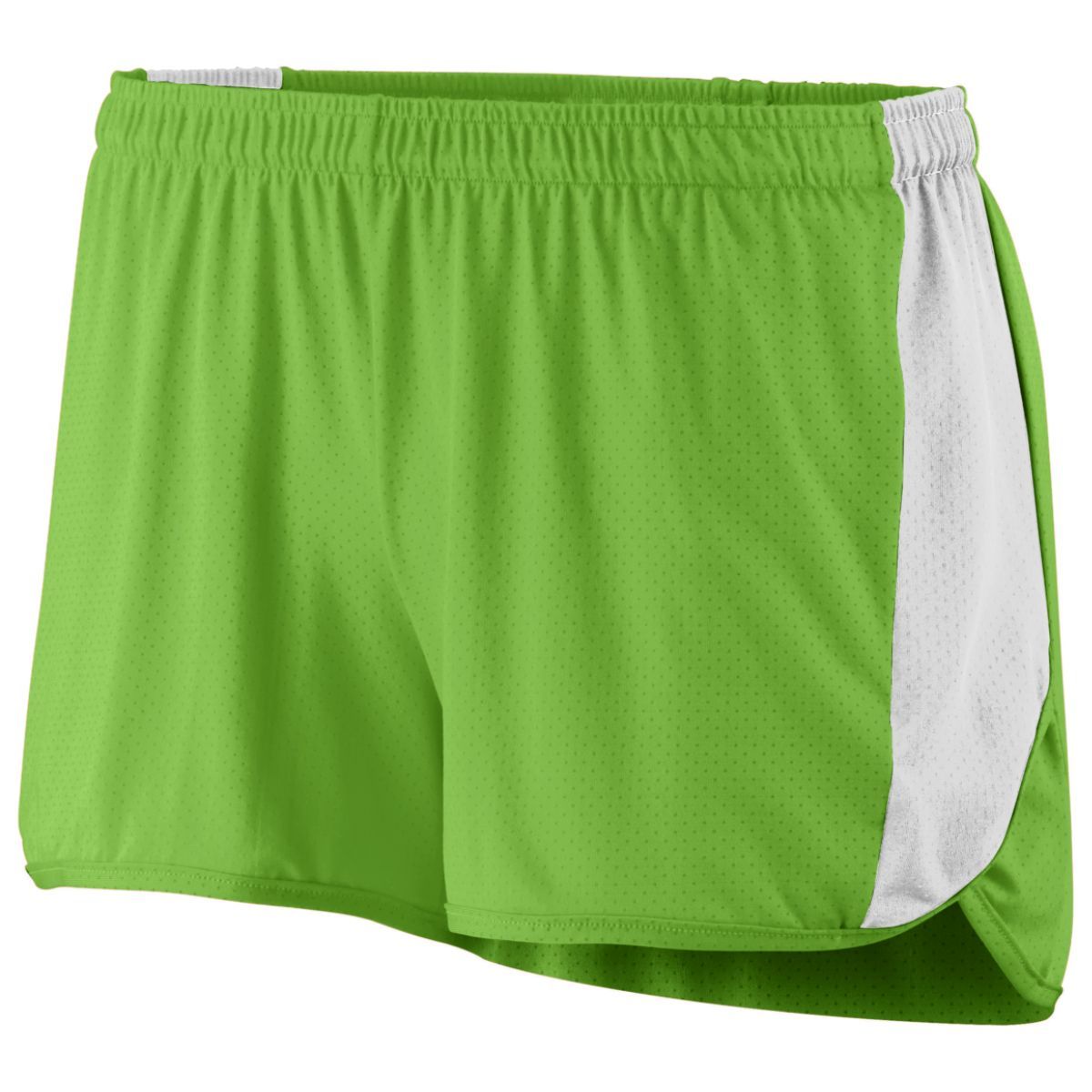 Augusta Sportswear Ladies Sprint Shorts in Lime/White  -Part of the Ladies, Ladies-Shorts, Augusta-Products, Track-Field product lines at KanaleyCreations.com