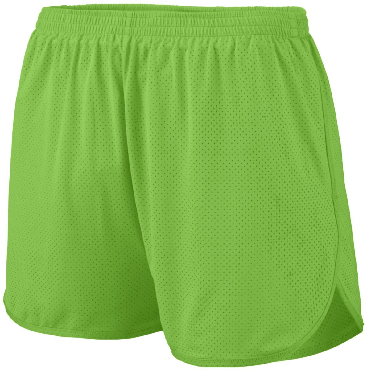 Augusta Sportswear Solid Split Shorts in Lime  -Part of the Adult, Adult-Shorts, Augusta-Products, Track-Field product lines at KanaleyCreations.com