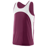 Augusta Sportswear Rapidpace Track Jersey in Maroon/White  -Part of the Adult, Adult-Jersey, Augusta-Products, Track-Field, Shirts product lines at KanaleyCreations.com