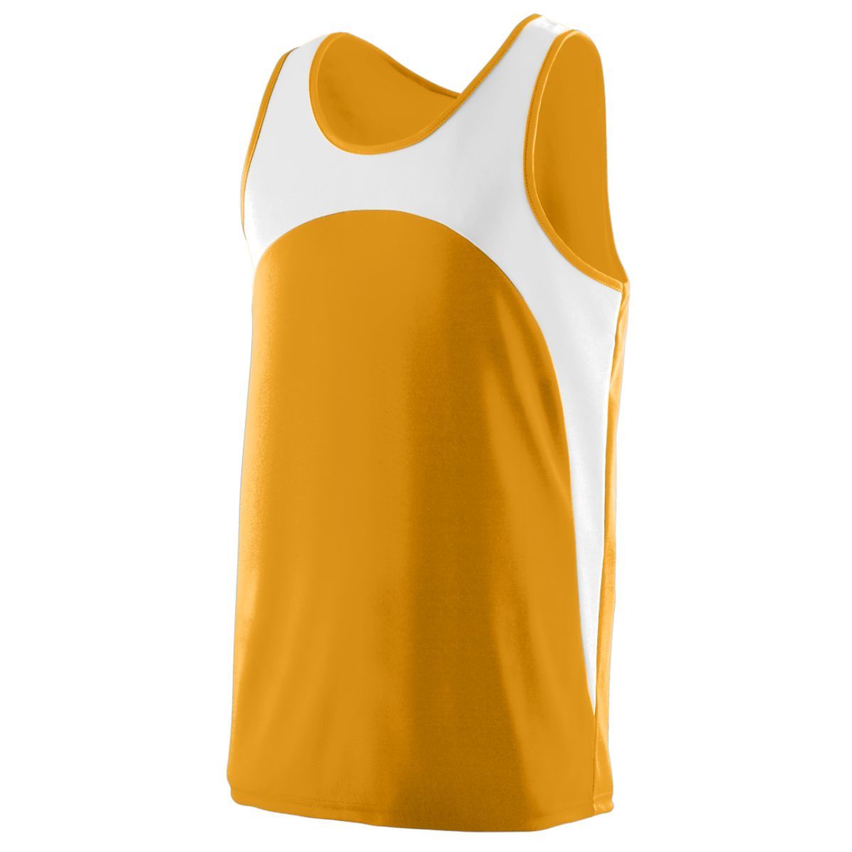 Augusta Sportswear Youth Rapidpace Track Jersey in Gold/White  -Part of the Youth, Youth-Jersey, Augusta-Products, Track-Field, Shirts product lines at KanaleyCreations.com