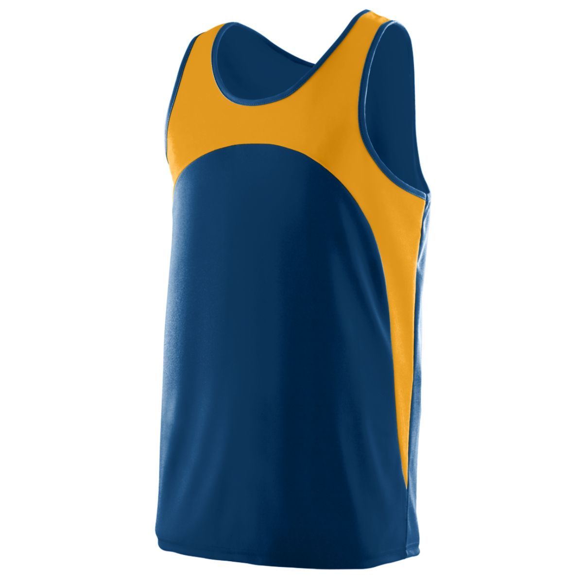 Augusta Sportswear Youth Rapidpace Track Jersey in Navy/Gold  -Part of the Youth, Youth-Jersey, Augusta-Products, Track-Field, Shirts product lines at KanaleyCreations.com