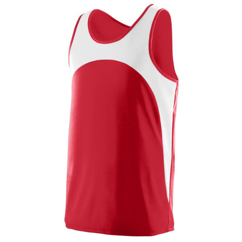 Augusta Sportswear Youth Rapidpace Track Jersey in Red/White  -Part of the Youth, Youth-Jersey, Augusta-Products, Track-Field, Shirts product lines at KanaleyCreations.com