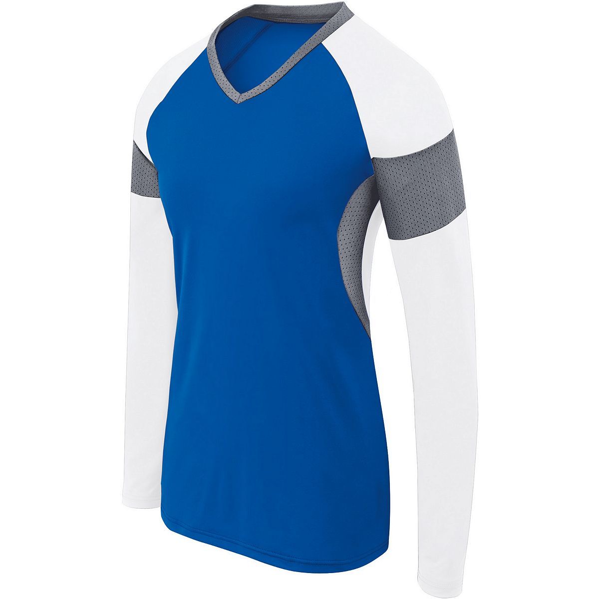 High 5 Ladies Long Sleeve Raptor Jersey in Royal/White/Graphite  -Part of the Ladies, Ladies-Jersey, High5-Products, Volleyball, Shirts product lines at KanaleyCreations.com
