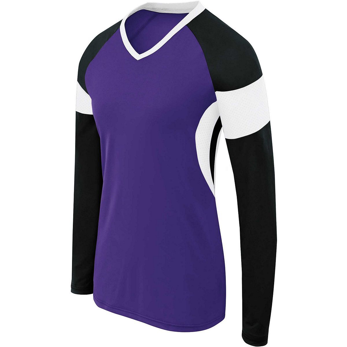 High 5 Ladies Long Sleeve Raptor Jersey in Purple/Black/White  -Part of the Ladies, Ladies-Jersey, High5-Products, Volleyball, Shirts product lines at KanaleyCreations.com