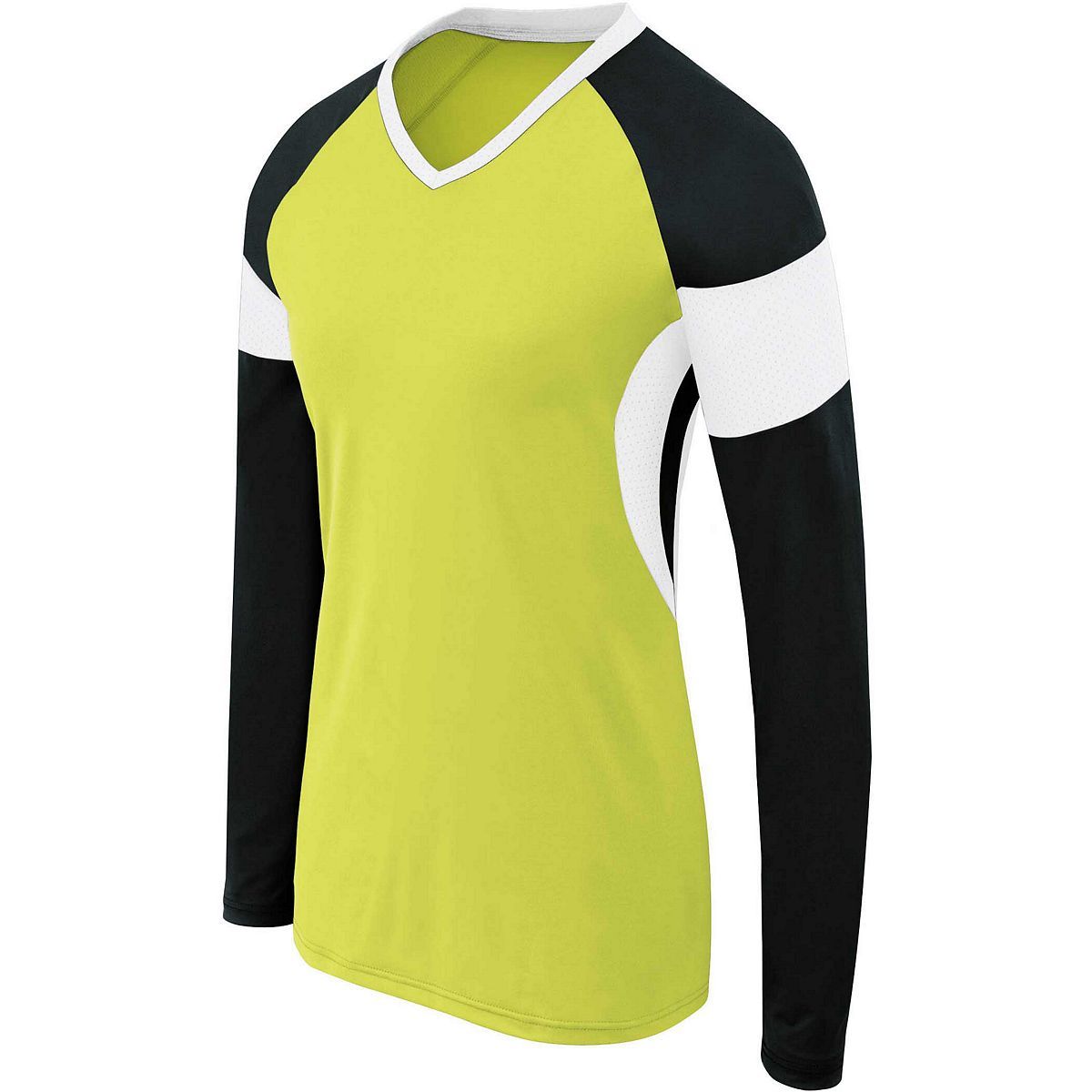 High 5 Ladies Long Sleeve Raptor Jersey in Lime/Black/White  -Part of the Ladies, Ladies-Jersey, High5-Products, Volleyball, Shirts product lines at KanaleyCreations.com