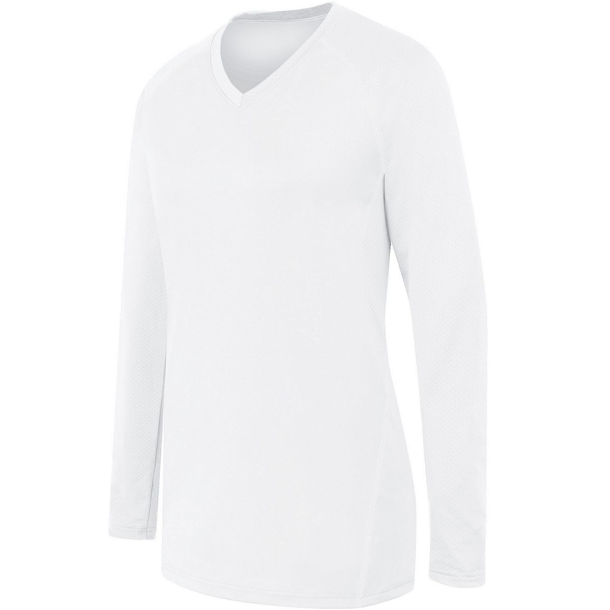 High 5 Ladies Long Sleeve Solid Jersey in White/White  -Part of the Ladies, Ladies-Jersey, High5-Products, Volleyball, Shirts product lines at KanaleyCreations.com