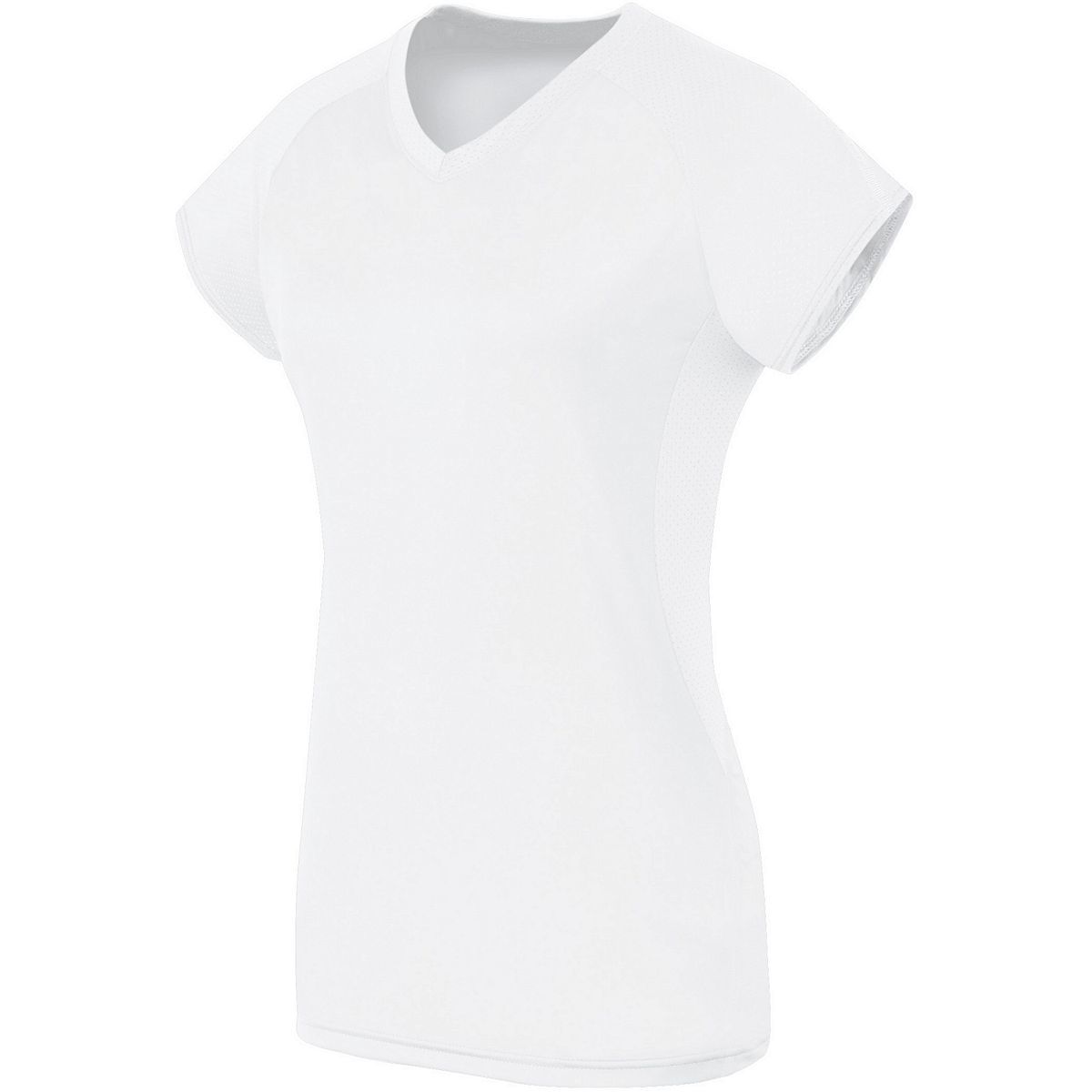 High 5 Ladies Short Sleeve Solid Jersey in White/White  -Part of the Ladies, Ladies-Jersey, High5-Products, Volleyball, Shirts product lines at KanaleyCreations.com