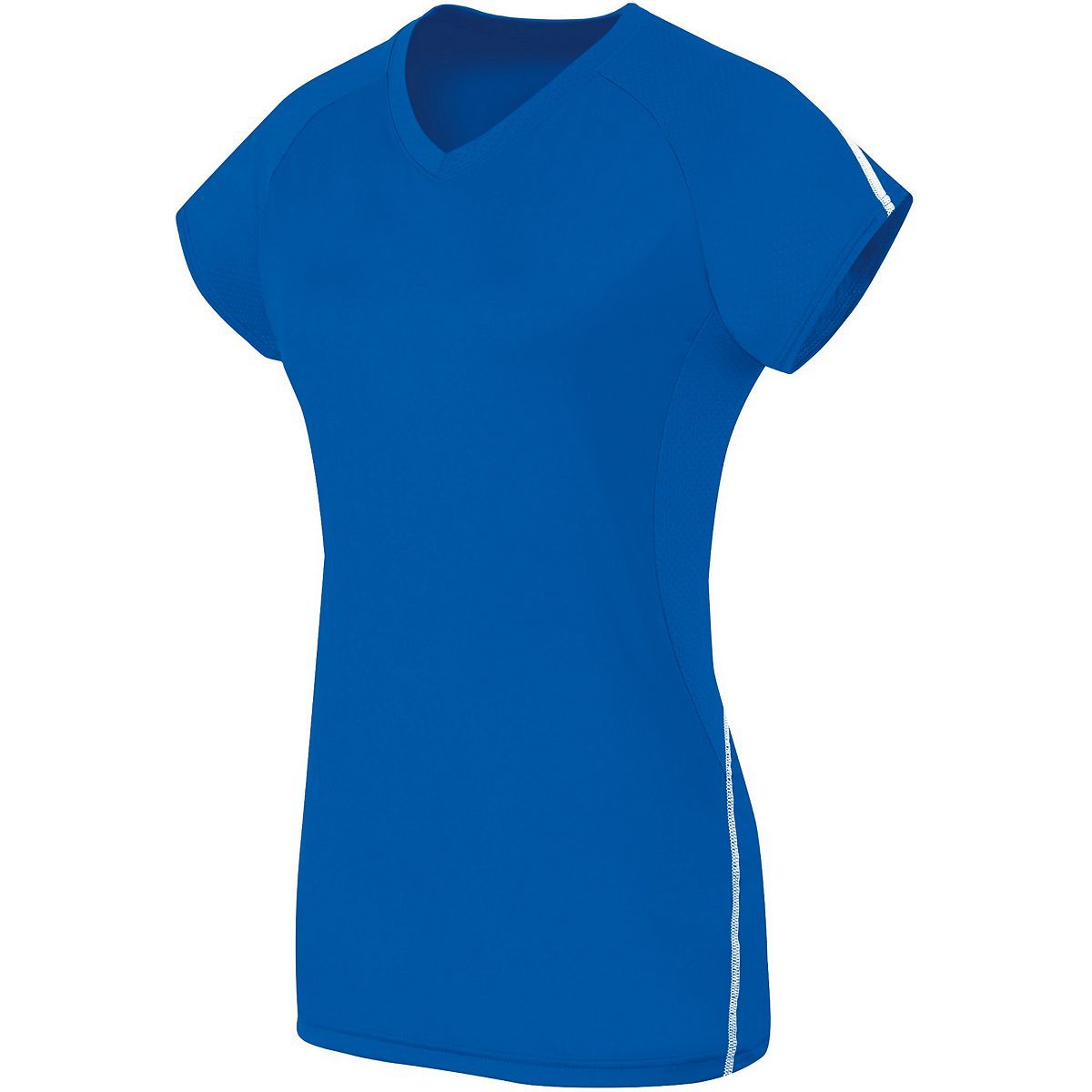 High 5 Ladies Short Sleeve Solid Jersey in Royal/White  -Part of the Ladies, Ladies-Jersey, High5-Products, Volleyball, Shirts product lines at KanaleyCreations.com
