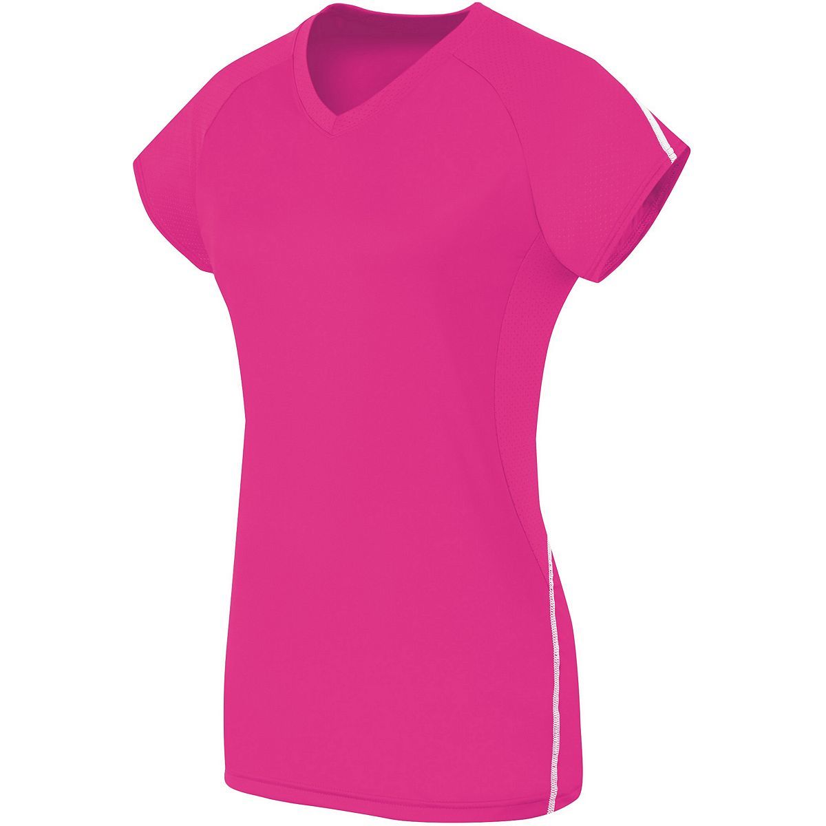 High 5 Ladies Short Sleeve Solid Jersey in Raspberry/White  -Part of the Ladies, Ladies-Jersey, High5-Products, Volleyball, Shirts product lines at KanaleyCreations.com